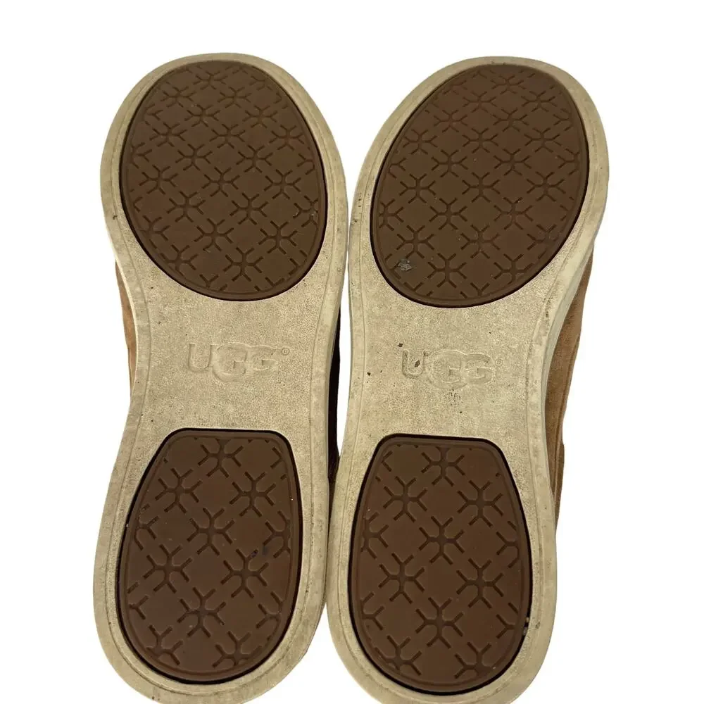 UGG Fierce‎ Slip On Shoes Sneakers Flats Round Toe Suede Chestnut Womens Size 8